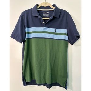 IZOD Advantage Striped Performance Polo – Moisture-Wicking Summer Style – Medium